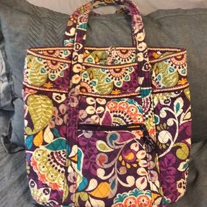 Vera Bradley XLarge tote. Plum Crazy
